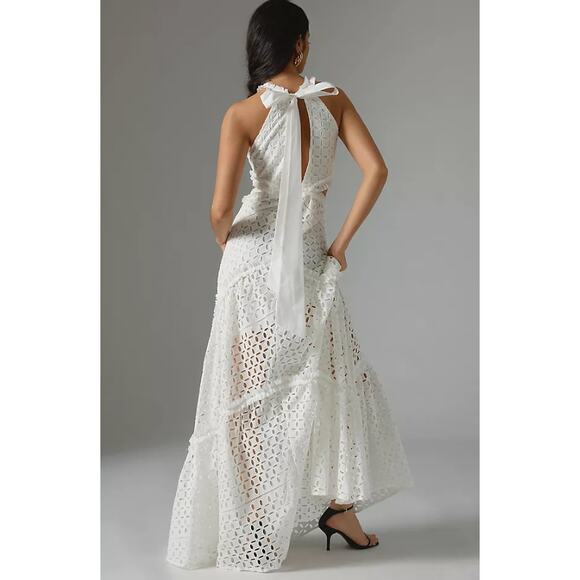 LACE The Label Eyelet Cutout Halter Dress - Size M - NWT